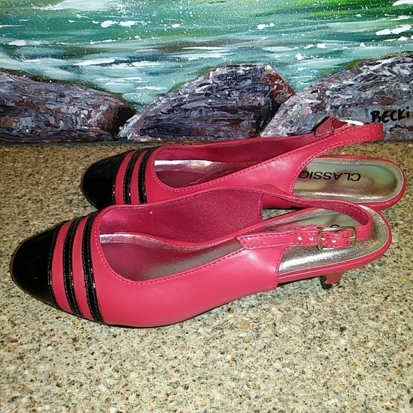 Classique Red black Sophia pump size 6 M - Picture 4 of 10